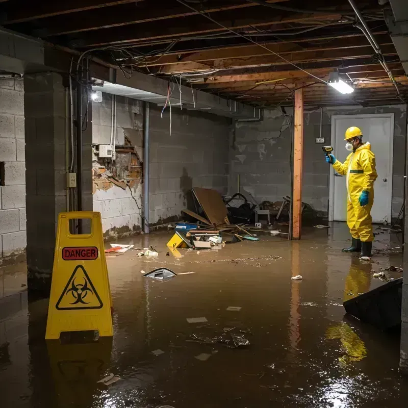 Flooded Basement Electrical Hazard in Midway, KY Property